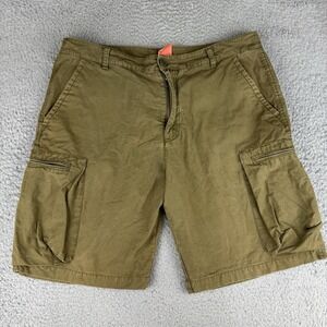 Nike Cargo Shorts Mens Size 36 Brown Ripstop Swoosh Zipper Pockets Y2k Skate